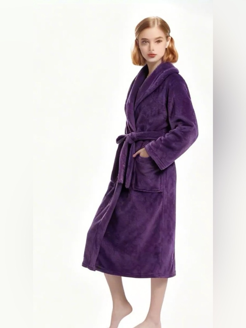 Women's Sonoma Goods For Life® Long Plush Wrap Rob Purple Size X-Small